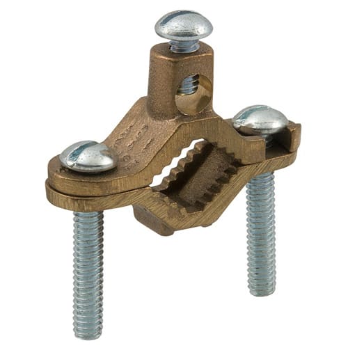 Ilsco - Ilsco BGC1-75 Permaground Bronze Ground Clamp, Conductor Range 4-8, Pipe Sizes 1/2 to 1in, Conduit Hub Size 3/4