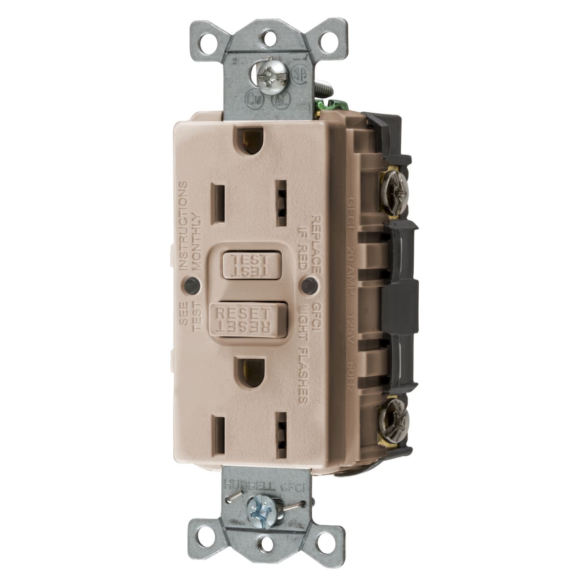 Hubbell Wiring Device - HCI GFRST15ALBULK 15A COMM SELF TES