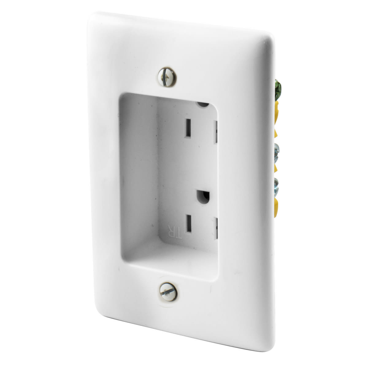 Hubbell Wiring Device - Hubbell Wiring Devices RR1510W 125 Volt 15 Amp White Recessed Tamper Resistant Duplex Receptacle
