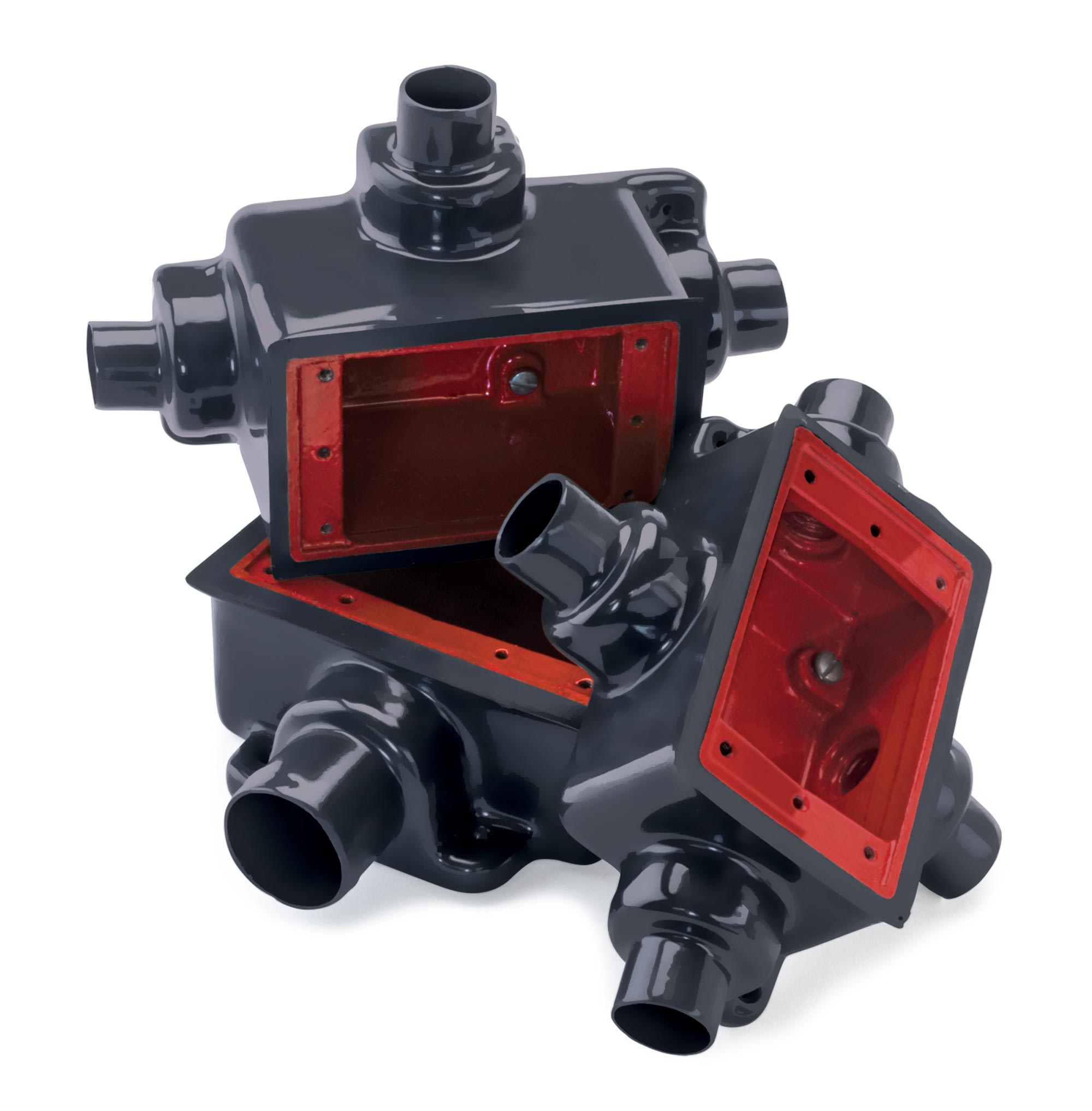 RobRoy - Plasti-Bond PRFD2 3/4 Inch 40 Mil Gray PVC Coated Ferrous Metal Exterior Dead End Cast Device Box