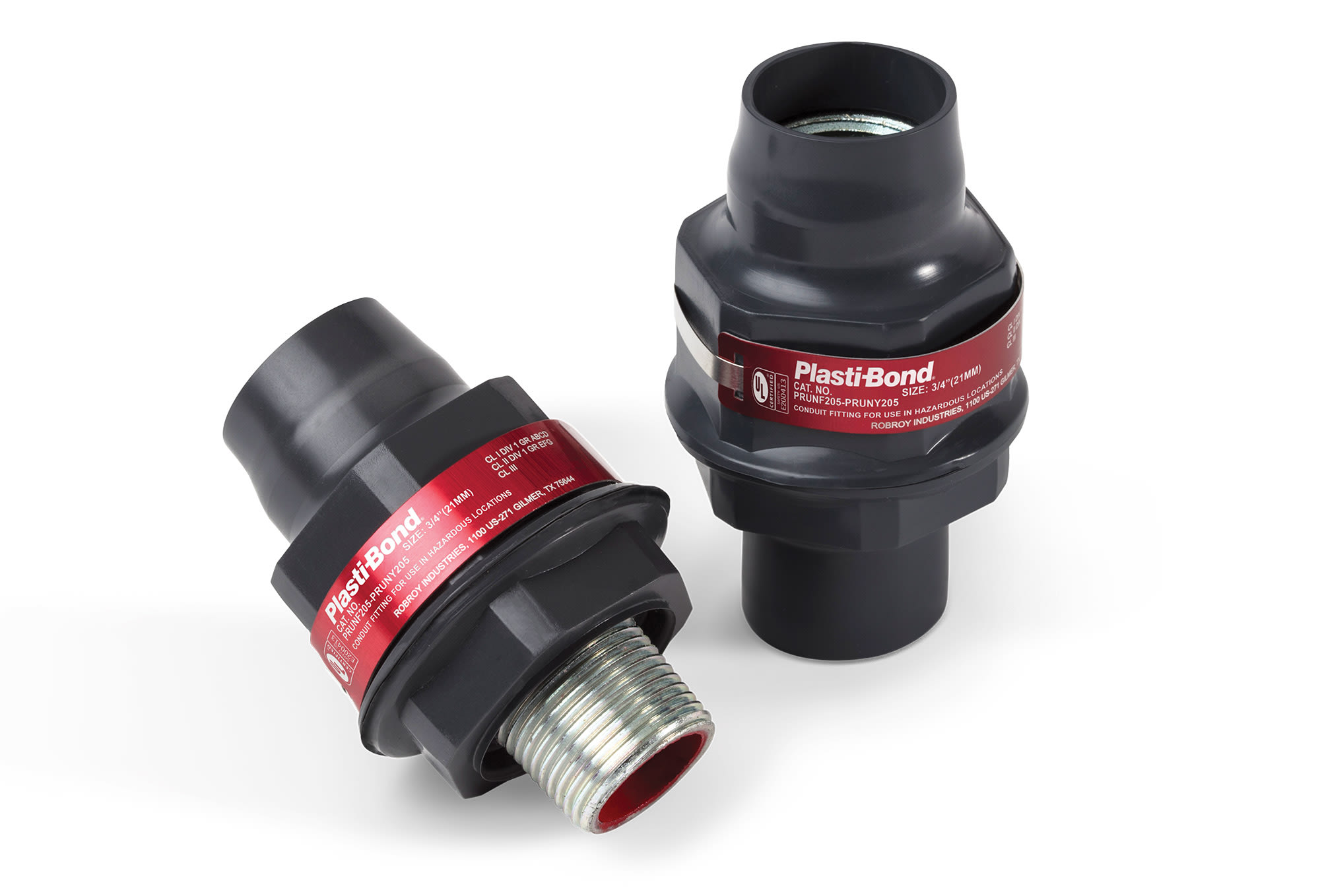 RobRoy - Plasti-Bond PRUNF605 2 Inch 40 Mil Gray PVC Coated Ferrous Metal Female Conduit Union