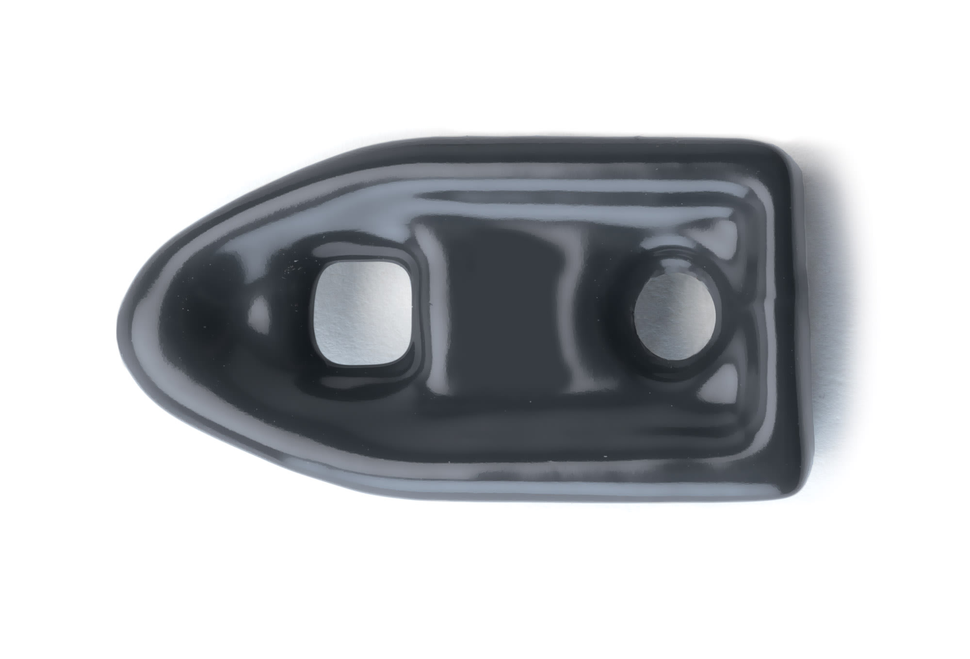 RobRoy - Plasti-Bond PBCLB-M100 1 Inch 20 Mil Gray PVC Coated Ferrous Metal Clamp Back Spacer