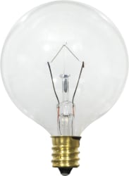 LEDVANCE Sylvania - Sylvania Ecologic 13618 120 Volt 25 W 100 CRI 180 lm Clear E12 Candelabra Base G16.5 Incandescent Globe Lamp