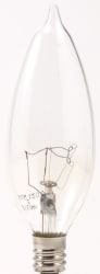 LEDVANCE Sylvania - Sylvania 13705 120 Volt 60 W 100 CRI 575 lm Clear E12 Candelabra Base B10 Bent Tip Incandescent Lamp