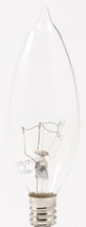 LEDVANCE Sylvania - Sylvania 13315 120 Volt 15 W 100 CRI 150 lm Clear E12 Candelabra Base B10 Bent Tip Incandescent Lamp