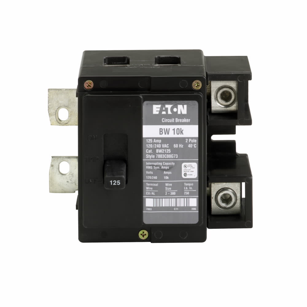 Cutler-Hammer / Eaton - Eaton Electrical BW2100 120/240 VAC 100 Amp 10 kA 2 AWG to 300 MCM Line Terminal Thermal Magnetic Main Circuit Breaker