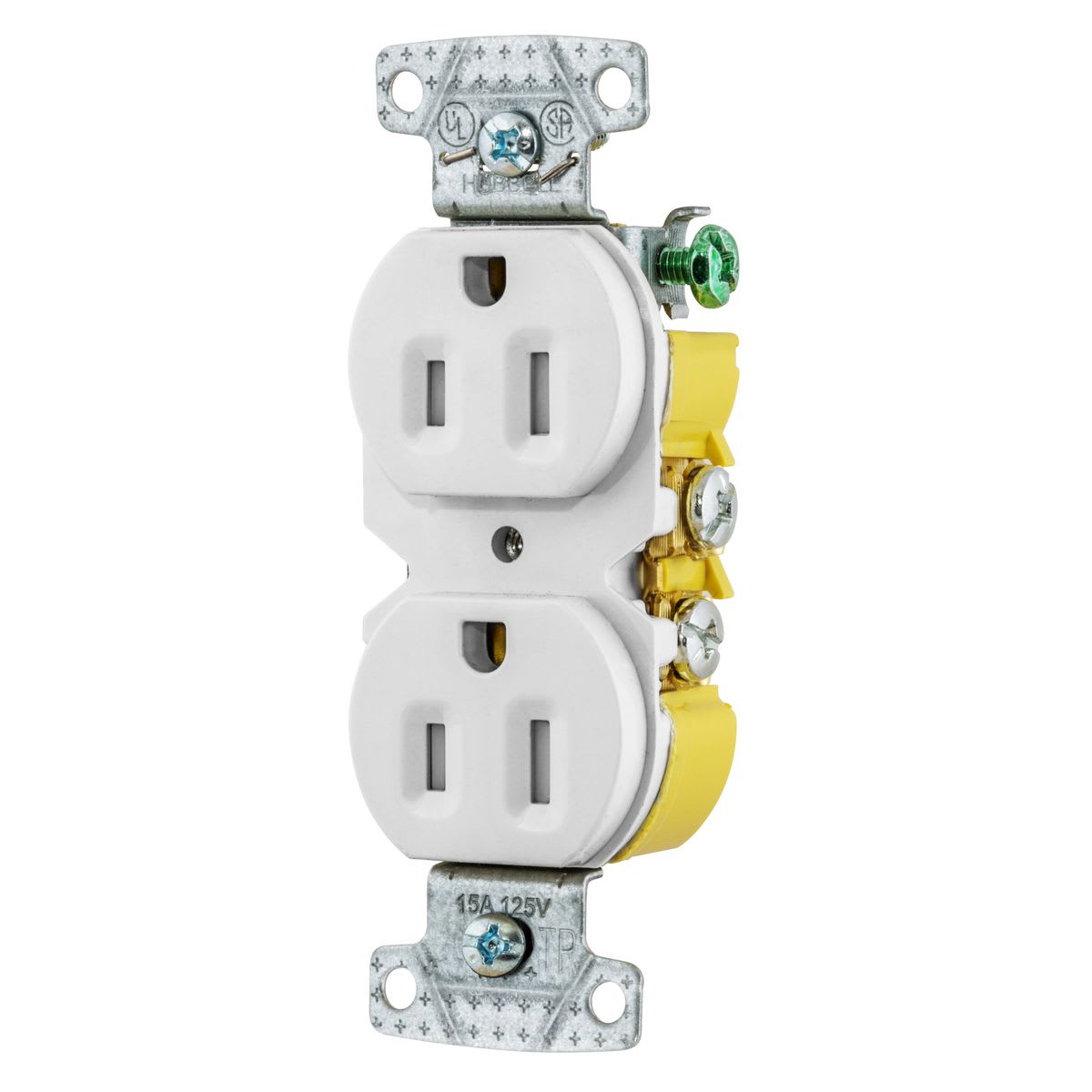 Hubbell Wiring Device - HWDK RR15SWTRX RCPT DUP TR 15A 125V