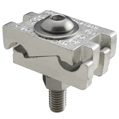 Ilsco - Ilsco GTGC-2/0-250 Permaground Copper Ground Clamp, Conductor Range 250-2/0, 2 Conductors, Rebar Size #3, UL