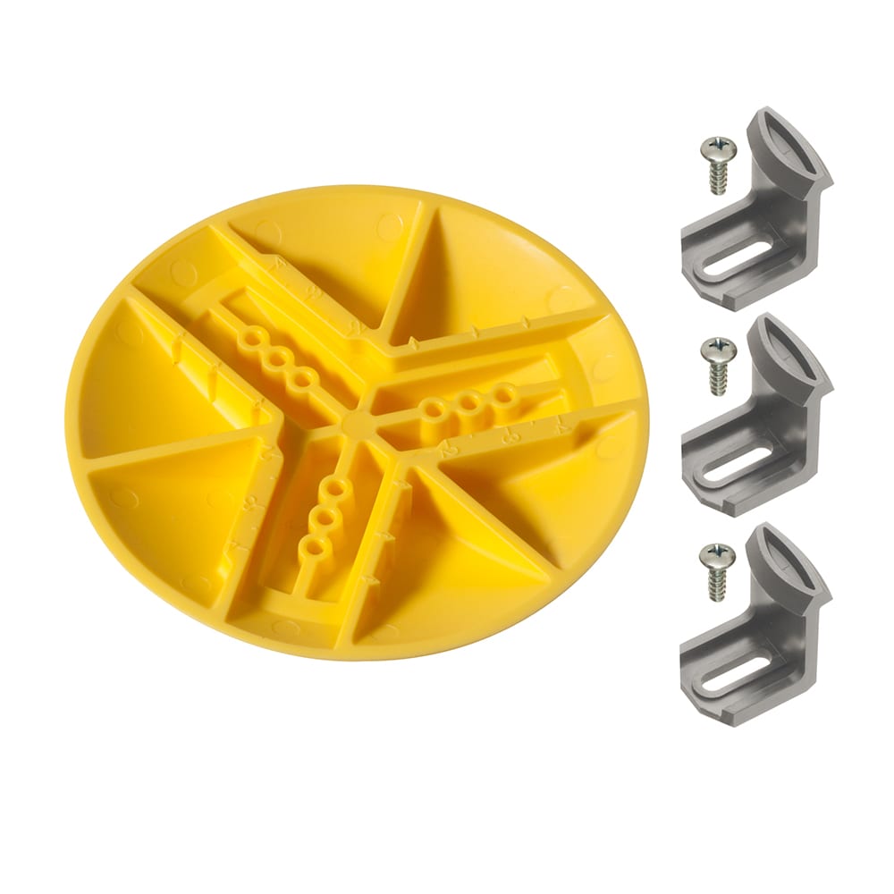Arlington Industries - Arlington HC1742 Non-Metallic Hole Cover Kit, 1-3/4" to 4-1/4" Hole, Yellow