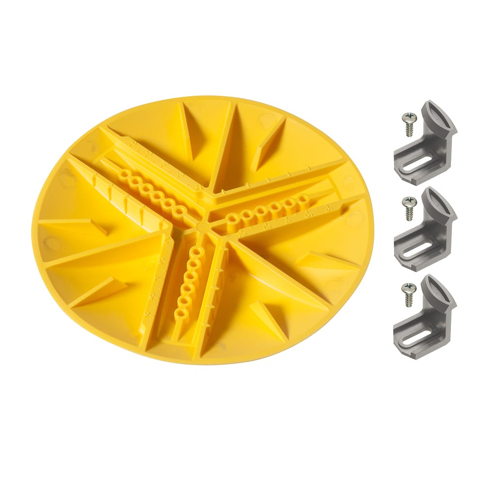Arlington Industries - Arlington HC1762 Non-Metallic Hole Cover Kit, 1-3/4" to 6-1/4" Hole, Yellow