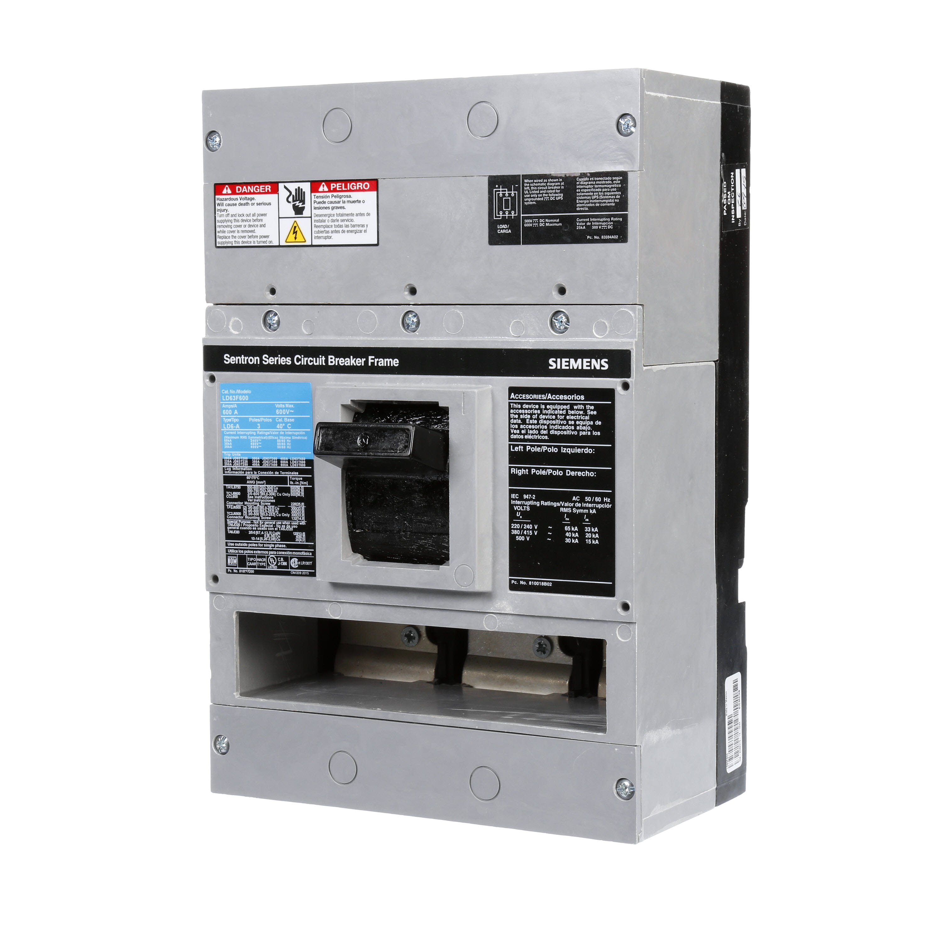 Siemens - Siemens LD63F600 LD,25kA@600V,3P