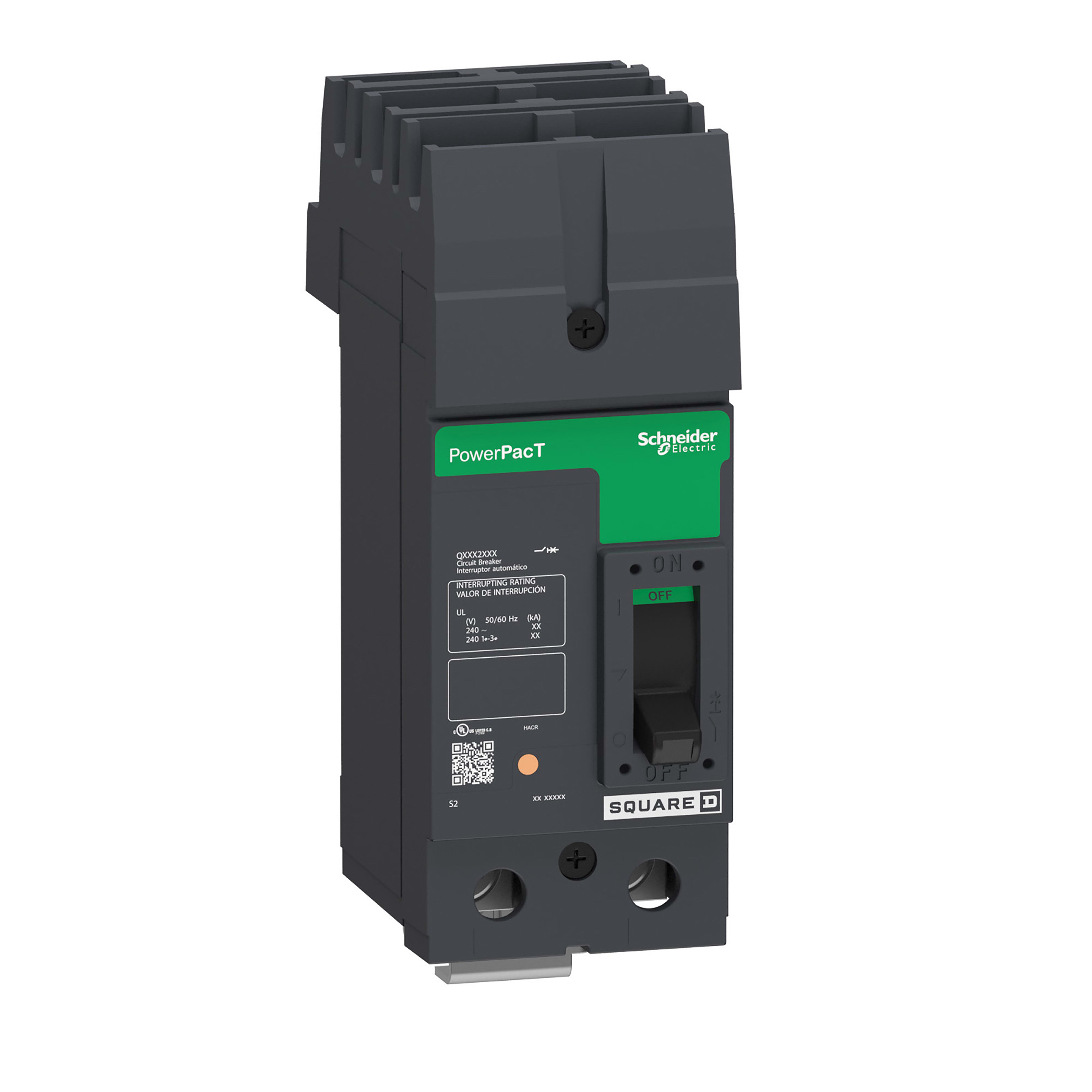 Square-D / Schneider - SQD QBA222005 CIRCUIT BREAKER POWERPACT Q 200A 2-POLE 240VAC 10KA I-LINE THERMAL MAGNETIC 80 PERCENT CA