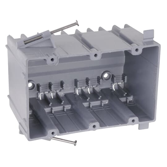 Thomas & Betts Co - Carlon SN-357 3-Gang PVC Nail-On New Work Box, 56.5 cu.in.