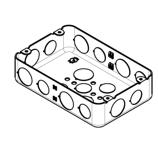 Thomas & Betts Co - Steel City 2G-1/2-3/4 2-Gang Steel Box with 1/2 and 3/4 Inch Knockouts