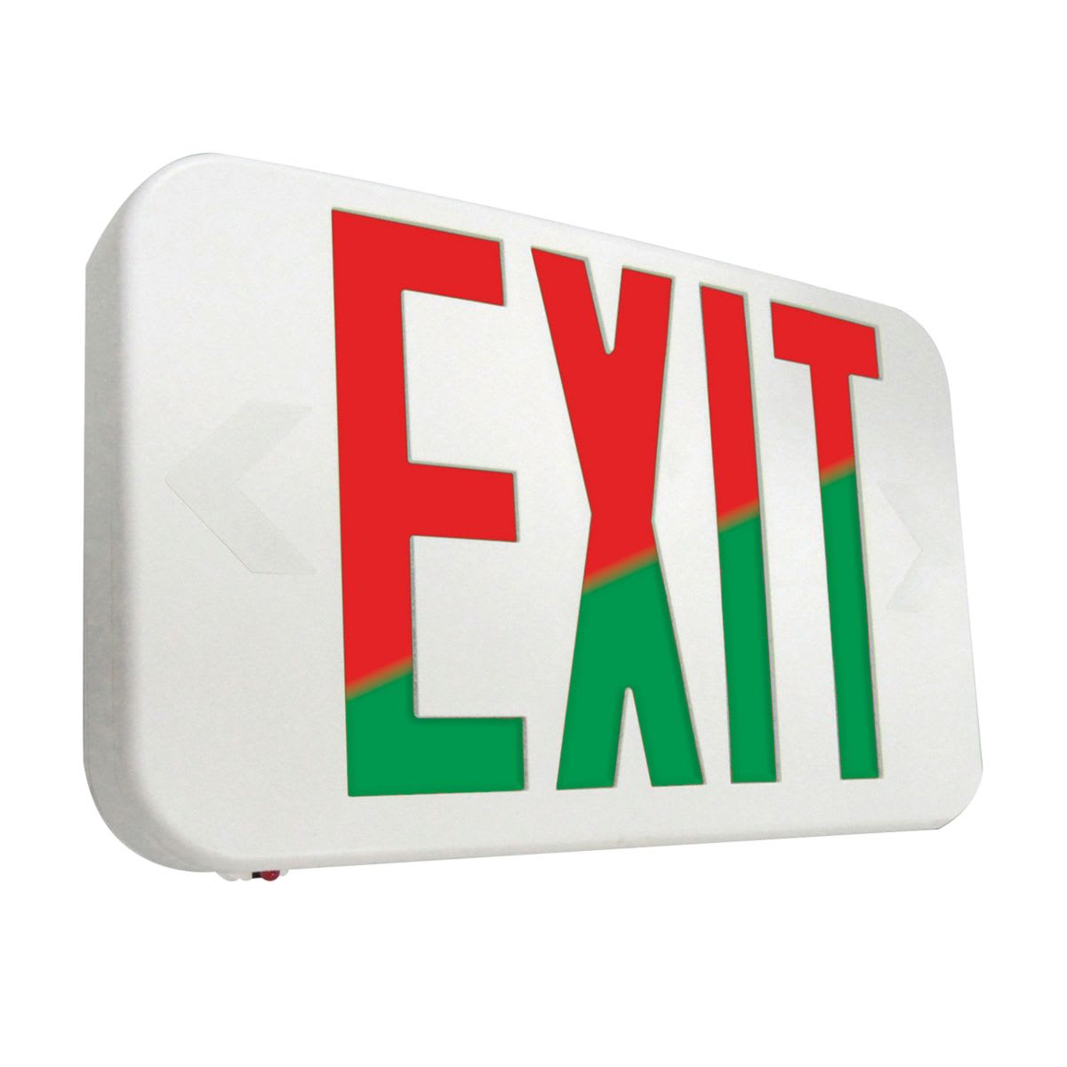 Cooper Lighting - Sure-Lites APX7RG LED Exit Sign w/ Nickel-Cadmium Battery Backup, Universal Face, Field Selectable Red-Green Lettering, White Housing