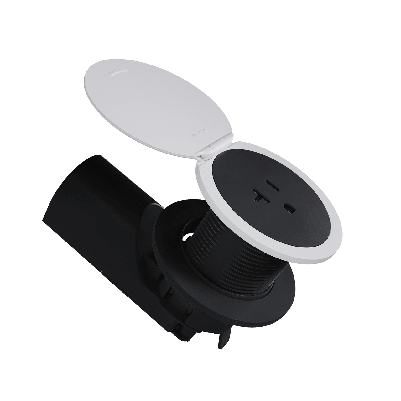 Pass & Seymour / Legrand - Pass & Seymour CP498LMW Surface Style Kitchen Countertop Outlet Lid, Metal, Matte White