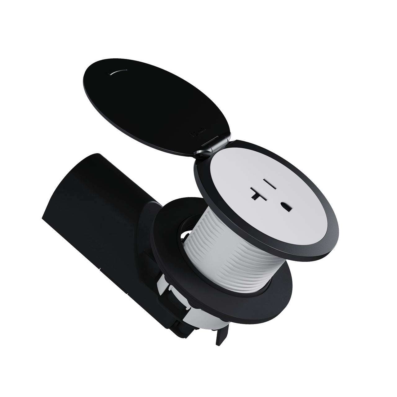 Pass & Seymour / Legrand - Pass & Seymour CP498LBK Surface Style Kitchen Countertop Outlet Lid, Metal, Matte Black