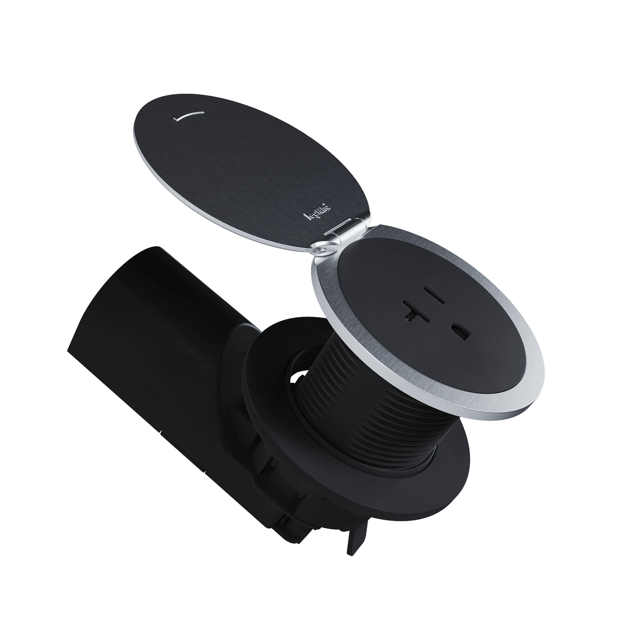 Pass & Seymour / Legrand - Pass & Seymour CP498LSS Surface Style Kitchen Countertop Outlet Lid, Metal, Stainless Steel