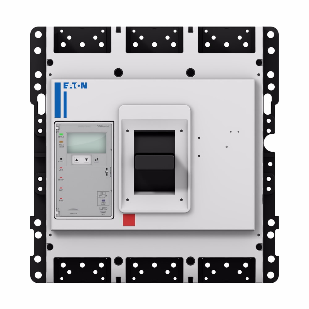 Cutler-Hammer / Eaton - Cutler-Hammer PDG63M2000E3RN Power Defense molded case circuit breaker, Globally Rated, Frame 6, Three Pole, 2000A, 65kA/480V, PXR20 LSIG w/ Relays, No Terminals