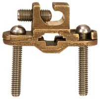 Ilsco - Ilsco BGC-2PS-DB Permaground Bronze Ground Clamp, Conductor Range 2-10, Pipe Sizes 1/2 to 1in, Ground Rod Sizes 1/4 to 1in, Rebar Sizes #3-#8, Parallell Lay-in, Direct Bury