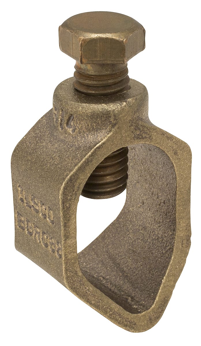 Ilsco - Ilsco BGRC-48 Permaground Bronze Ground Rod Clamp, Conductor Range 2-10, Ground Rod Size 1/2in, Direct Bury