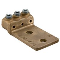 Ilsco - Ilsco CL-1-300 Bronze Mechanical Lug, Conductor Range 300-4/0, 1 Port, 1 Hole, 1/2in Bolt Size