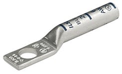 Ilsco - Ilsco CLNS-2-38 SureCrimp® Copper Compression Lug, Conductor Size 2, 1 Hole, 3/8in Bolt Size, Long Barrel, No Sight Window, Tin Plated, UL, CSA
