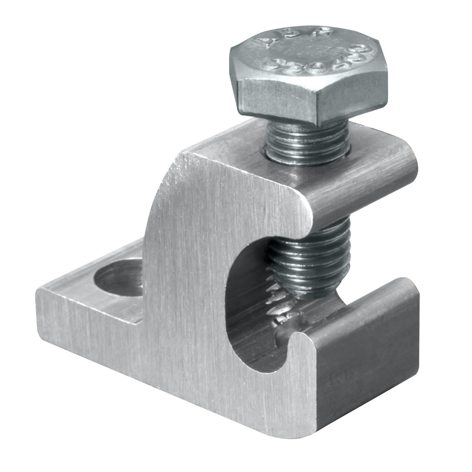 Ilsco - Ilsco GBL-4DBTH Permaground Copper Lay-in Groud Lug, Conductor Size 4-14, #10 Bolt Size, Hex Head, Tin Plated