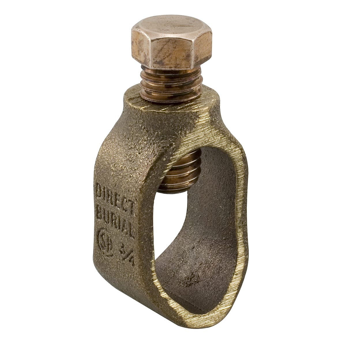Ilsco - Ilsco GRC-68 Permaground Bronze Ground Rod Clamp, Ground Rod Sizes 3/4 to 5/8in, Rebar Size #5, UL, CSA