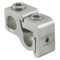 Ilsco - Ilsco GTT-350-350 Aluminum T Tap Connector, Dual Rated, Main Conductor Range 350-4/0, Tap Range 350-6, Tin Plated, UL, CSA