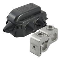 Ilsco - Ilsco GTA-500-500-W/C Aluminum Parallel Tap Connector, Dual Rated, Main Conductor Range 500-350, Tap Range 500-2, Tin Plated, UL, CSA, Includes Cover