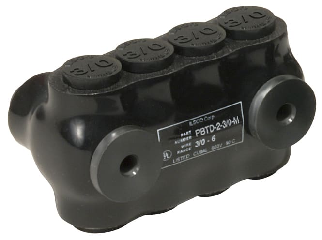 Ilsco - ILSCO PBTD-3-750-M UL/CSA Listed 750-250 MCM 3-Port Aluminum Insulated Mechanical Connector