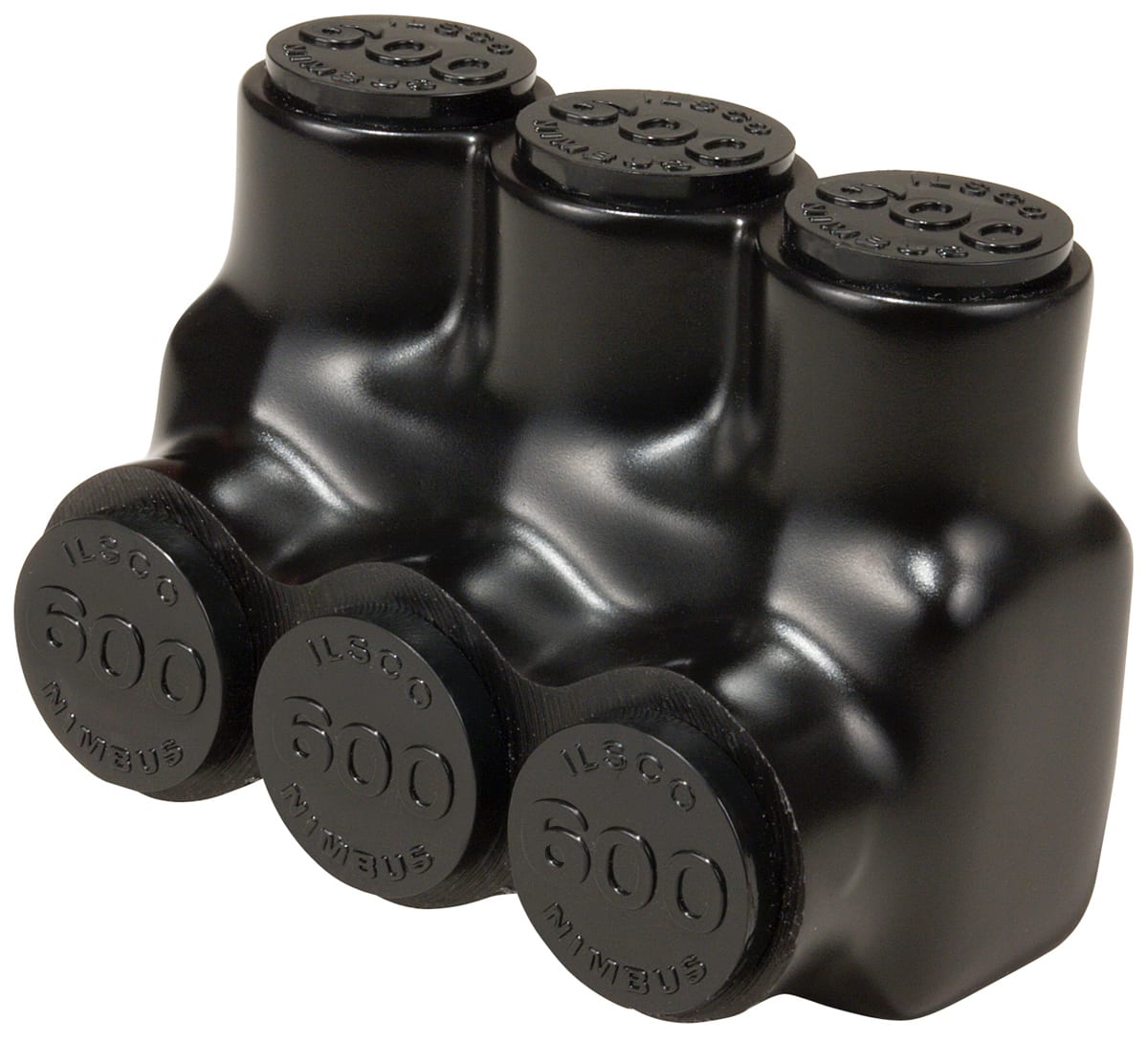 Ilsco - Ilsco PBTS-10-500 Nimbus Insulated Aluminum Multi-Tap Connector, Conductor Range 600-4, 10 Ports, Single Sided Entry, Tin Plated, UL, CSA