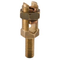 Ilsco - ILSCO SPDS-3 10 to 3 AWG 3/8-16 x 5/8 Inch Stud Bronze 2-Conductor Service Post Connector