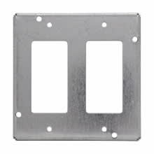 Crouse-Hinds - Crouse-Hinds TP741 4-11/16" Square Surface Cover, 2-GFCI, 1/2" Raised, 9.0cu.in, Steel