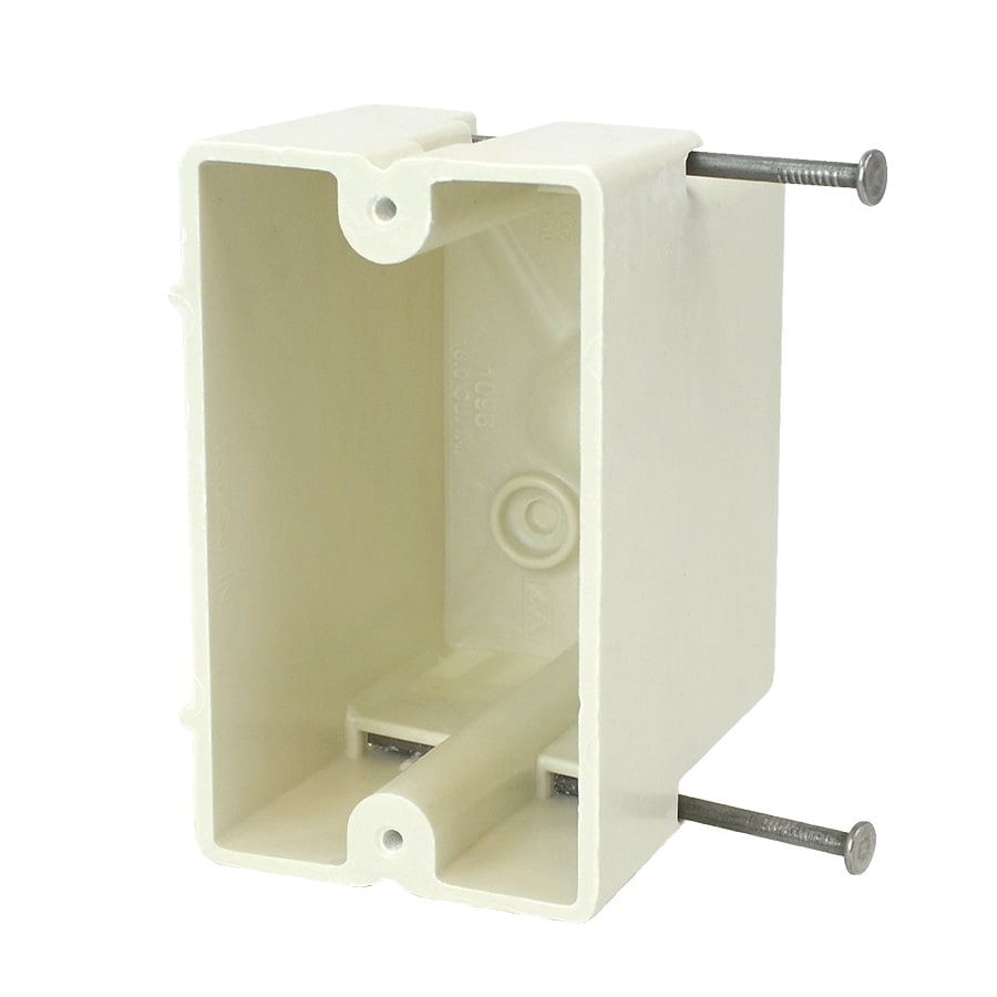 Allied Moulded Products - Allied Moulded Products 1096-N 3 x 2-1/4 x 3-3/4 Inch 18 In. 1-Gang Internal Mid-Nail Switch/Receptacle Outlet Box
