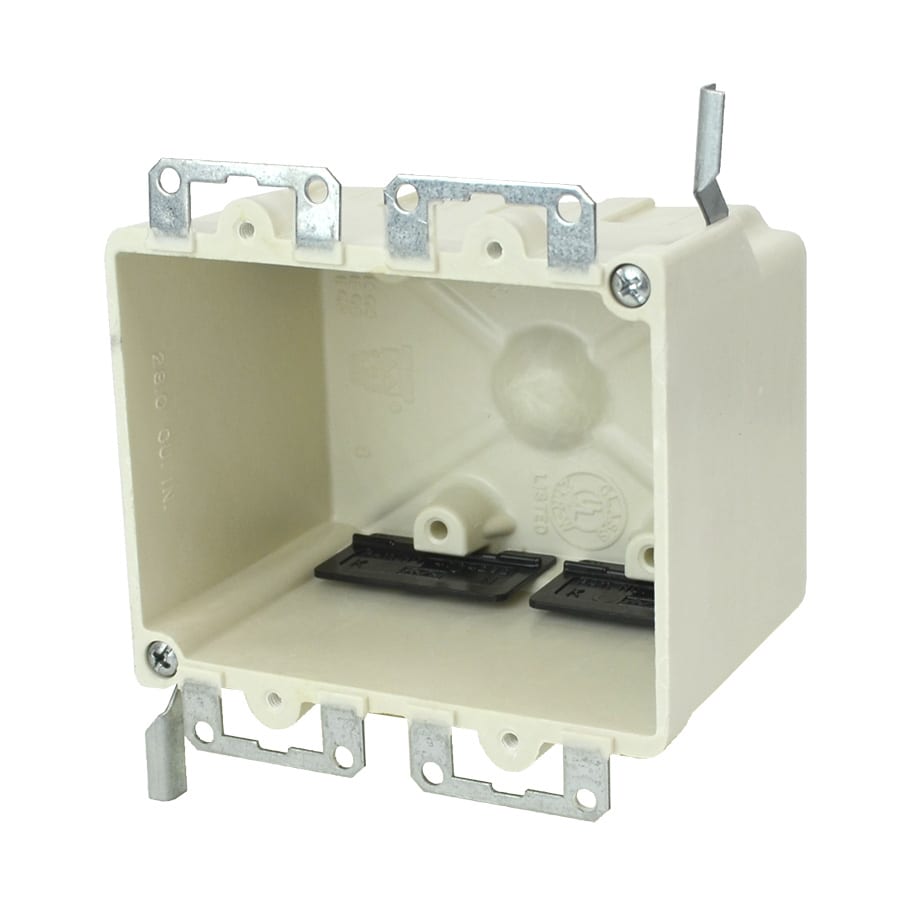 Allied Moulded Products - Allied Moulded Products 9312-EWK 2-3/4 x 4-1/8 x 3-1/4 Inch 28 In. 2-Gang Galvanized Steel Switch/Receptacle Outlet Box
