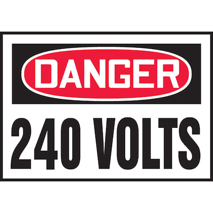 Panduit Corp - Panduit PVS0305D3170 Safety Label, 3.50" x 5.00", DANGER 240 VOLTS, Outdoor Durability 2 years