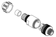 Woodhead - WOOD 8A4006-31 M12 4P MA STR PG7 FA