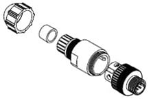 Woodhead - WOOD 8A5006-31 MIC 5P M/M-ATTCH STR