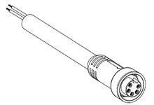 Woodhead - Molex 105000A01F060 5-Pin 8 Amp 600 VAC/VDC 16 AWG 6ft Yellow PVC Single Ended Cord Set