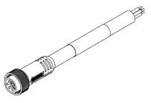 Woodhead - Molex Incorporated 103002A01F030 3-Pin 13 Amp 600 VAC/VDC 16 AWG 3 Foot Yellow PVC Single Ended Cord Set