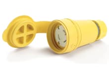 Woodhead - Woodhead 29W47 Watertite Locking Conn, 3P3W 125V, L5-30 - Yellow