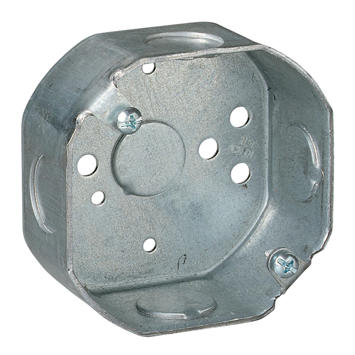 Thomas & Betts Co - Steel City 24151-1/2-25 3-1/2" Steel Octagon Box, 1-1/2" Deep, 11.8 cu.in. w/ 1/2" KOs