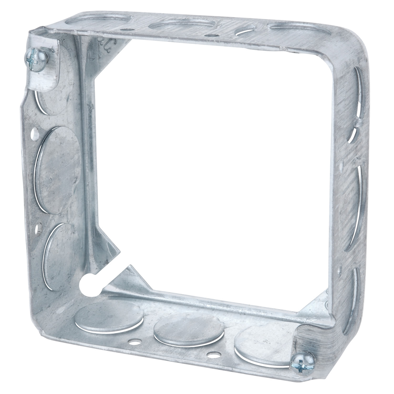 Thomas & Betts Co - Steel City 53151-1/2-3/4 4 x1-1/2 Inch Steel Square Extension Ring with 1/2 and 3/4 Inch Knockouts