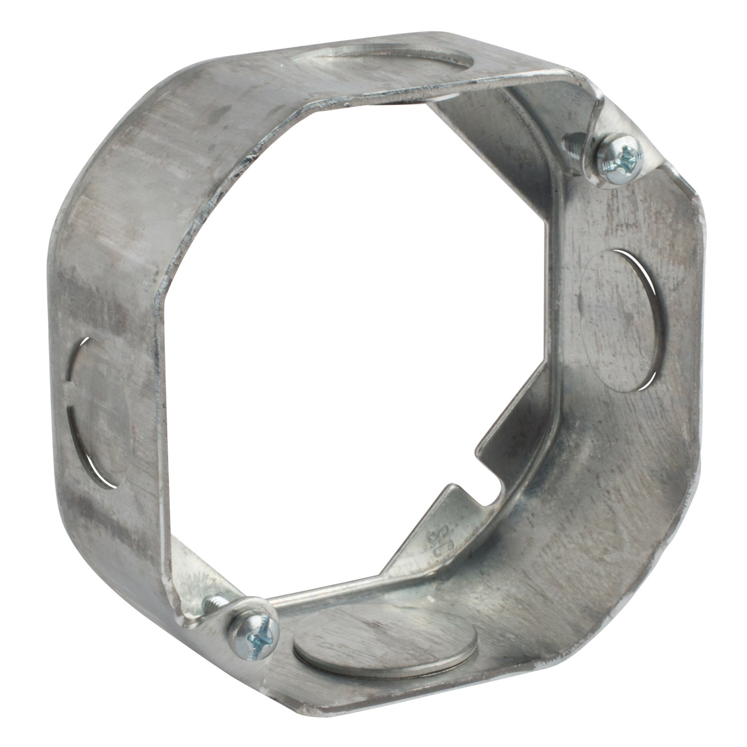 Thomas & Betts Co - Steel City 55151-1/2-3/4 4 x 1-1/2 Inch Steel Octagon Box Extension Ring with 1/2 and 3/4 Inch Knockouts