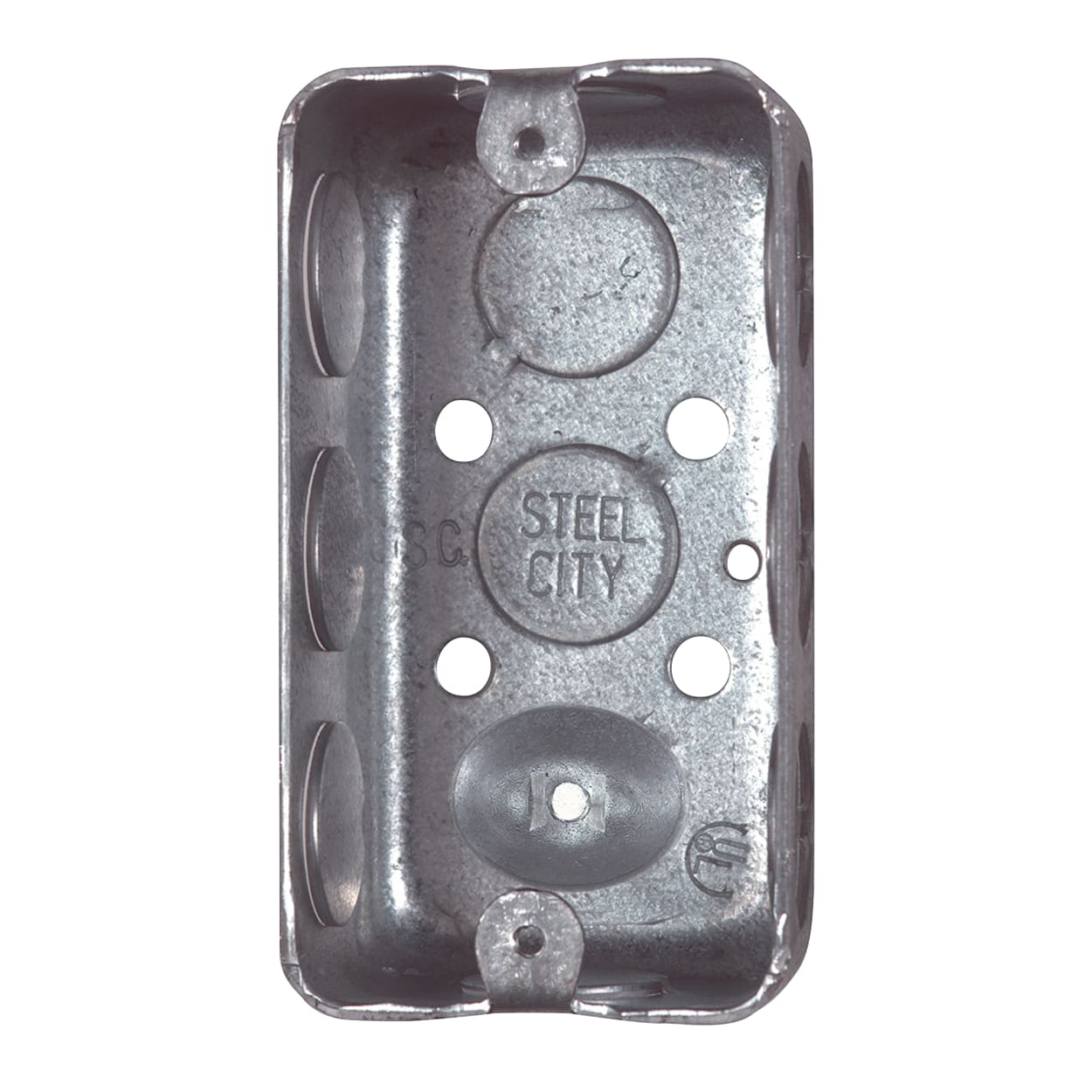 Thomas & Betts Co - Steel-City 58371-1/2 Steel Handy/Utility Box, 4" x 2-1/8" x 2-1/8", 14.5 cu.in. w/ 1/2" KOs