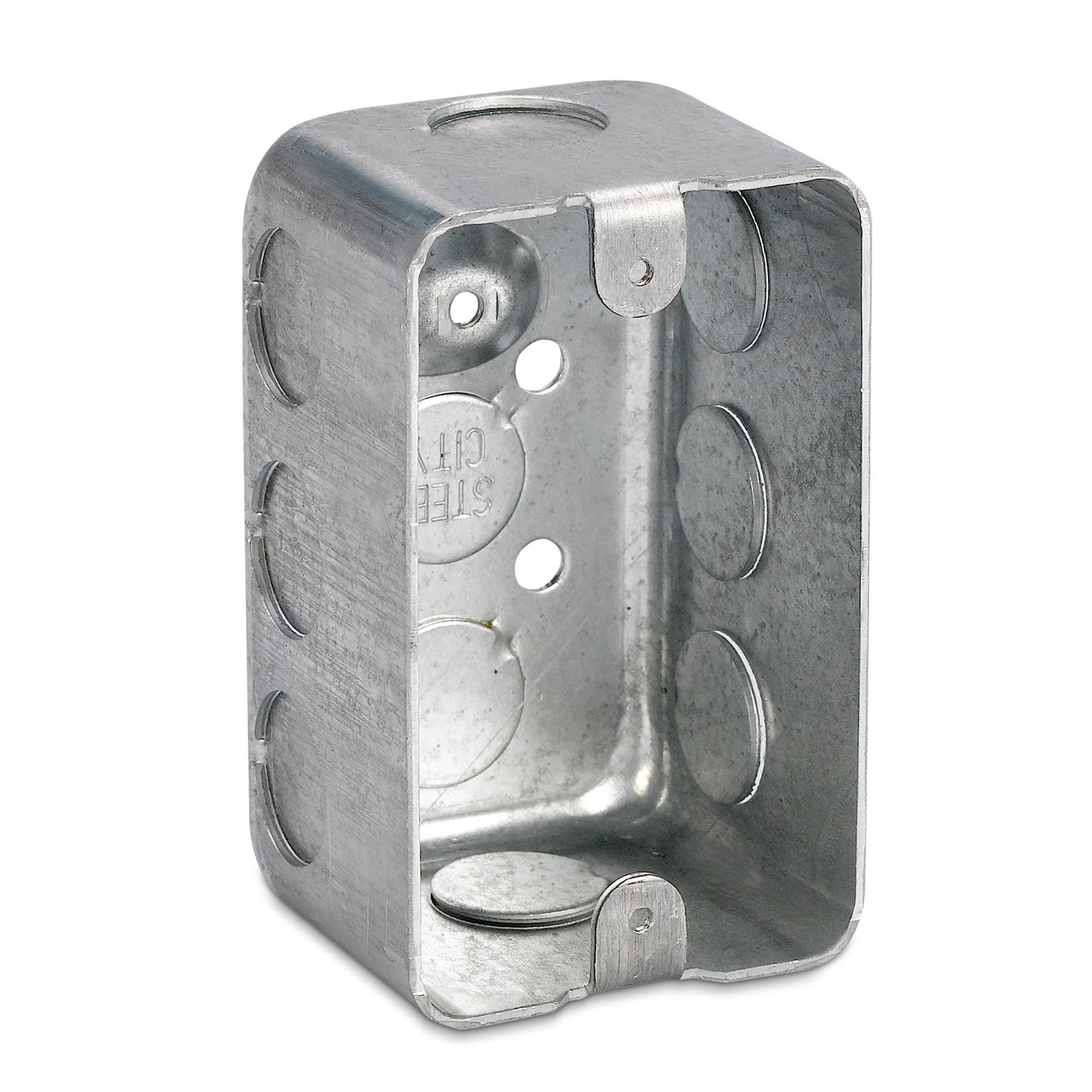 Thomas & Betts Co - Steel City 68371-1/2 4-1/8 x 2-1/2 Inch Dimension 18.8cu.in Steel Utility Box with 1/2 Inch Knockout