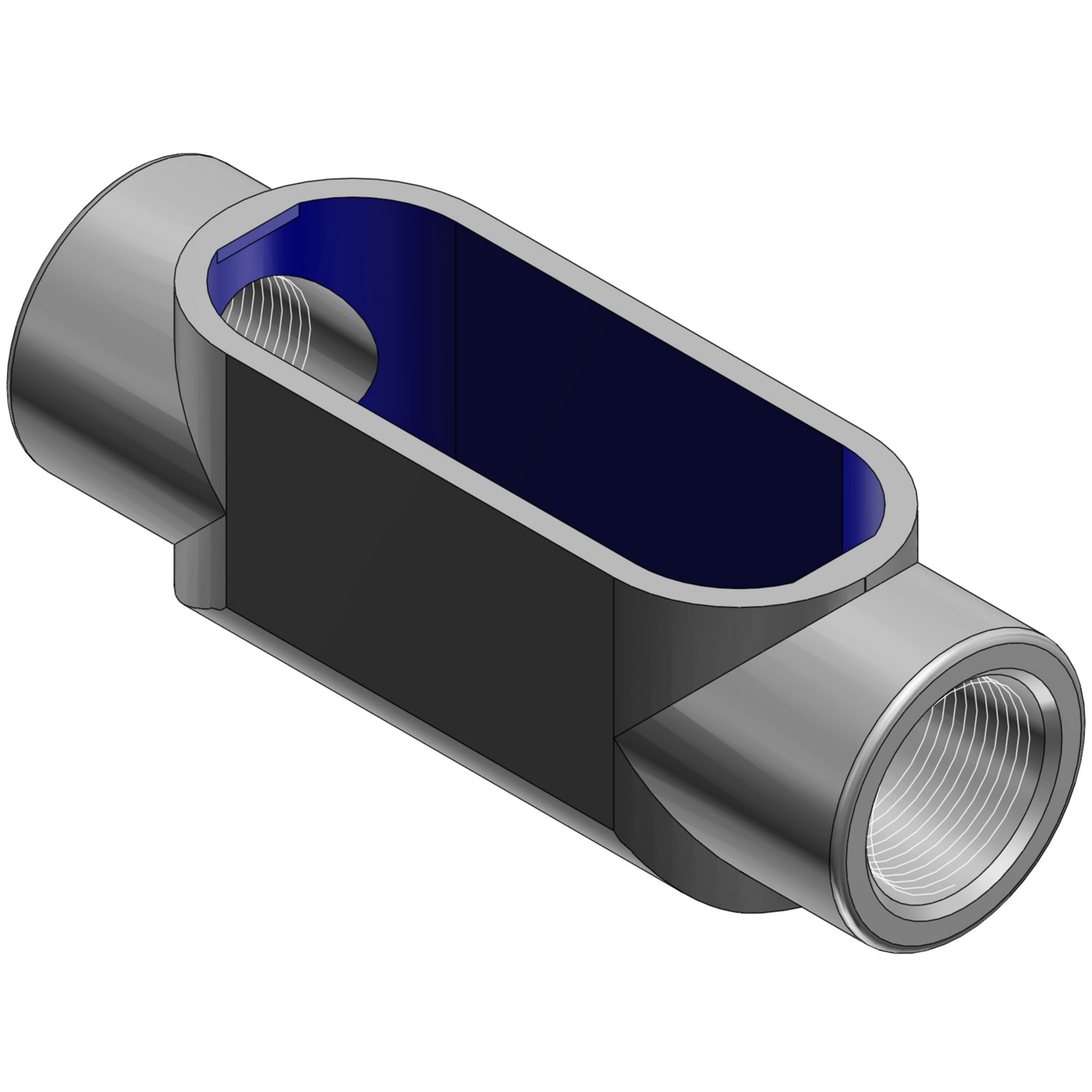 Thomas & Betts Co - Thomas & Betts C87 3" C-Shape Conduit Body w/ BlueKote® Internal Coating, Form-7