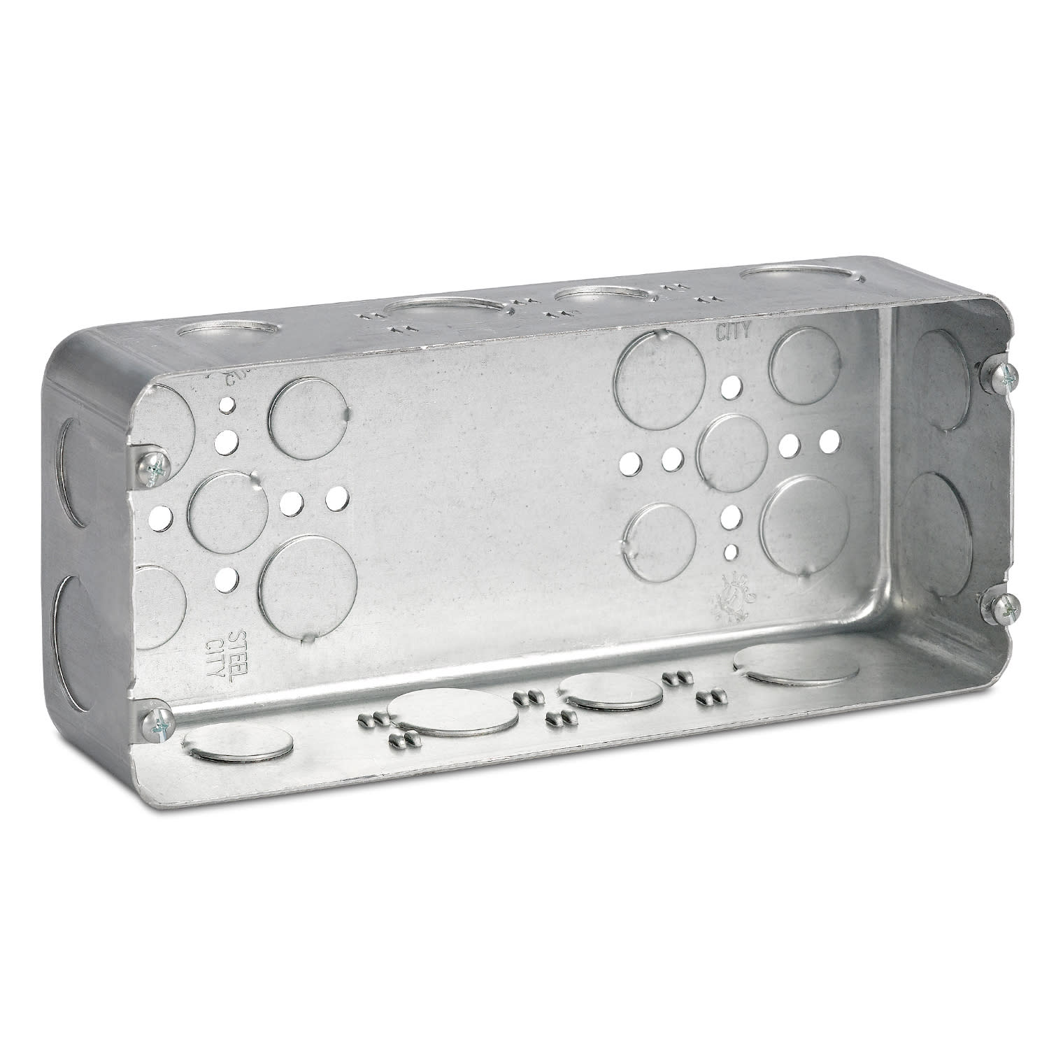 Thomas & Betts Co - Steel City H4BD-3/4-1 4-Gang Deep Box with 1 and 3/4 Inch Knockouts